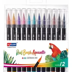 Marcadores De Colores SkyGlory Brush Aquarelle x12