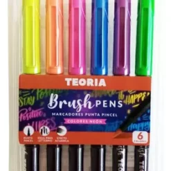 Marcadores De Colores Teoria Brush Pens Neon x6