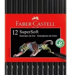 Lápices De Colores Faber Castell SuperSoft x12 Metalizados