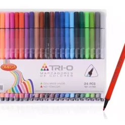 Marcadores De Colores Omega Tri-o Finos x24