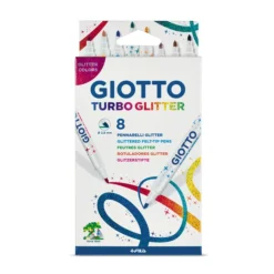 Marcadores De Colores Giotto Turbo Glitter x8