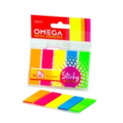 Block Adhesivo Banderitas Omega 45x12mm 25 Sheets x5