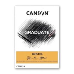 Block De Dibujo Canson Graduate  Bristol A3 180grs 20 Hojas