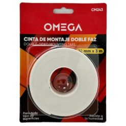 Cinta Doble Faz Omega Rollo de 24mmx3m CM243
