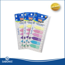 Block Adhesivo Banderitas Transparentes Sabonis 44x12mm 120 Unidades