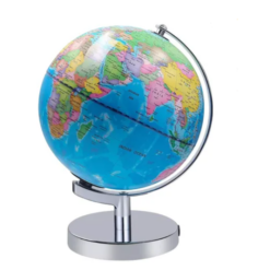 Globo Terraqueo Base De Metal 25cm