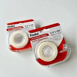 Cinta Adhesiva Invisible Foska 18 x 33mm Con Dispensador